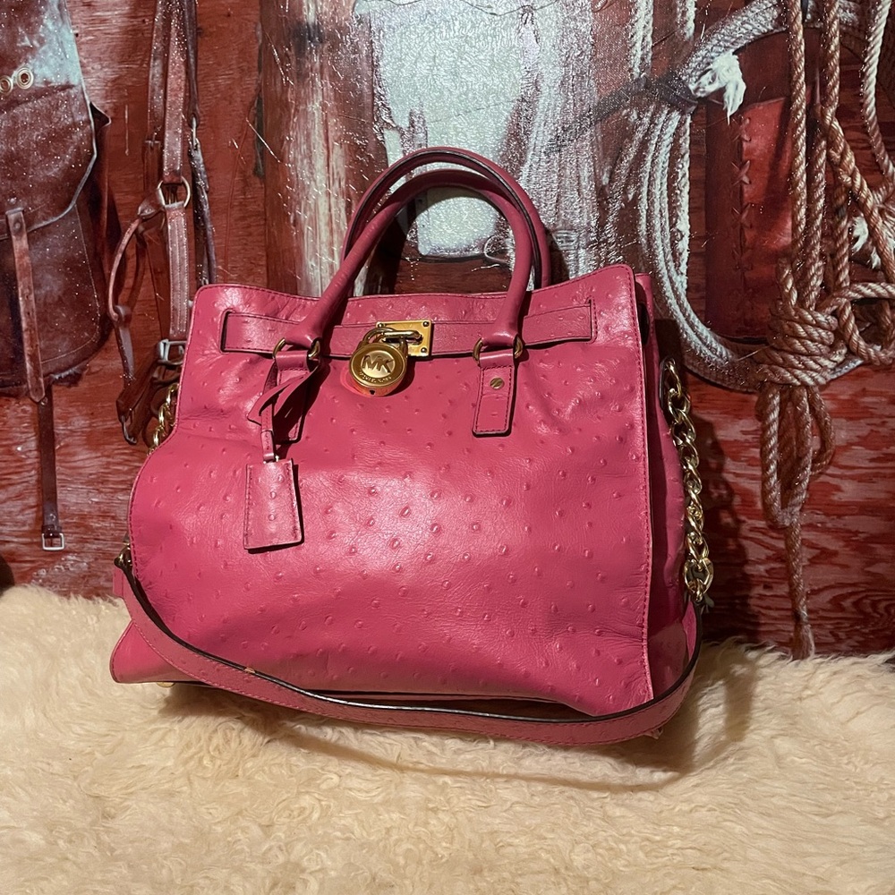 Michael Kors pink leather bag